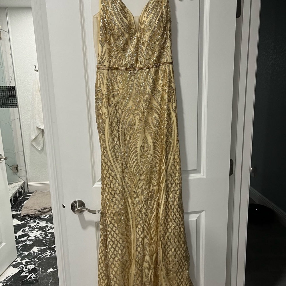 New gold dress.